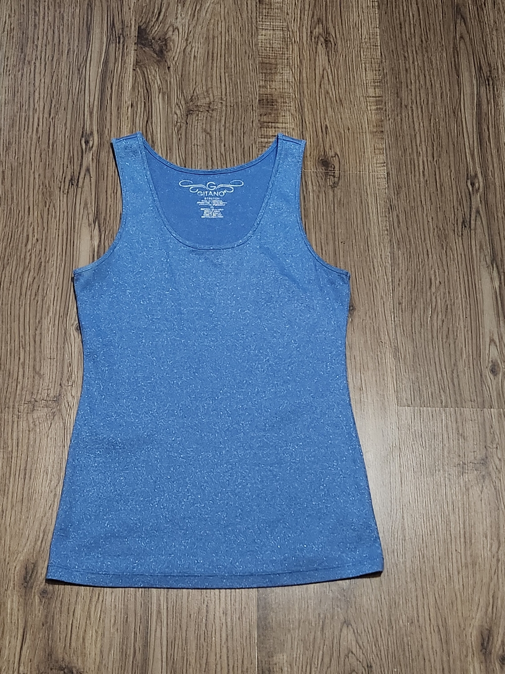 Gitano Heathered Blue Scoop Tank Top